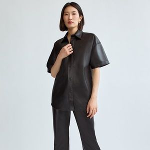 NWT Aritzia Babaton Faux Leather Shirt Jacket